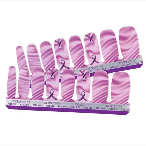 Color Street Brave and Beautiful Epilepsy Awareness Purple Ribbon Set New - Picture 1 of 7